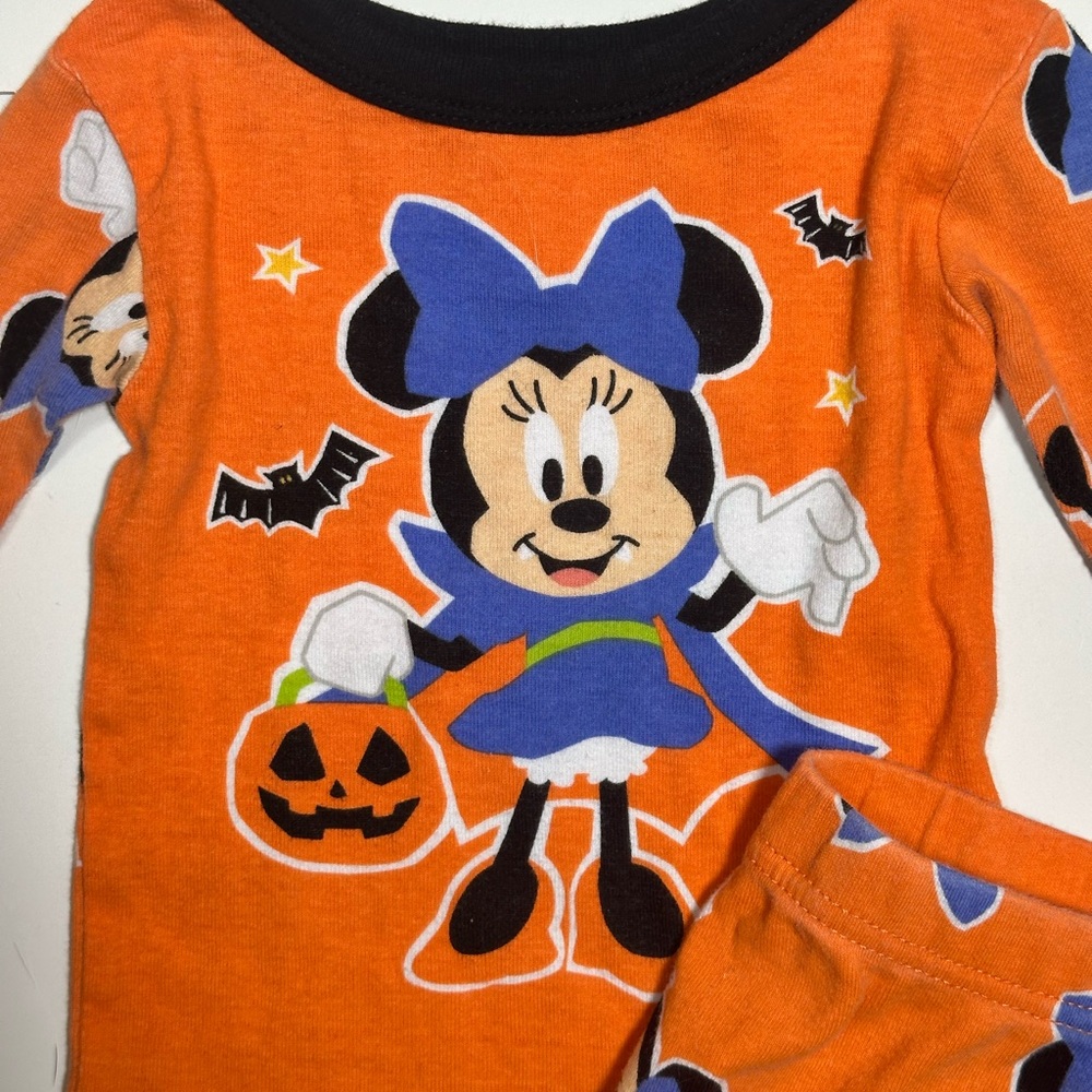 Disney Baby Minnie Mouse Halloween Pajama Set Size 12M - Picture 2 of 6